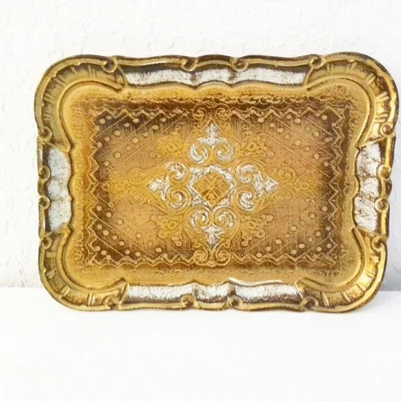 Mid-Century Vero Legno Florence Baroque Style Italian Letter Tray - Picture 2 of 6